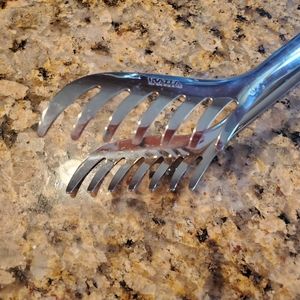 NIB Piazza stainless steel pasta tongs